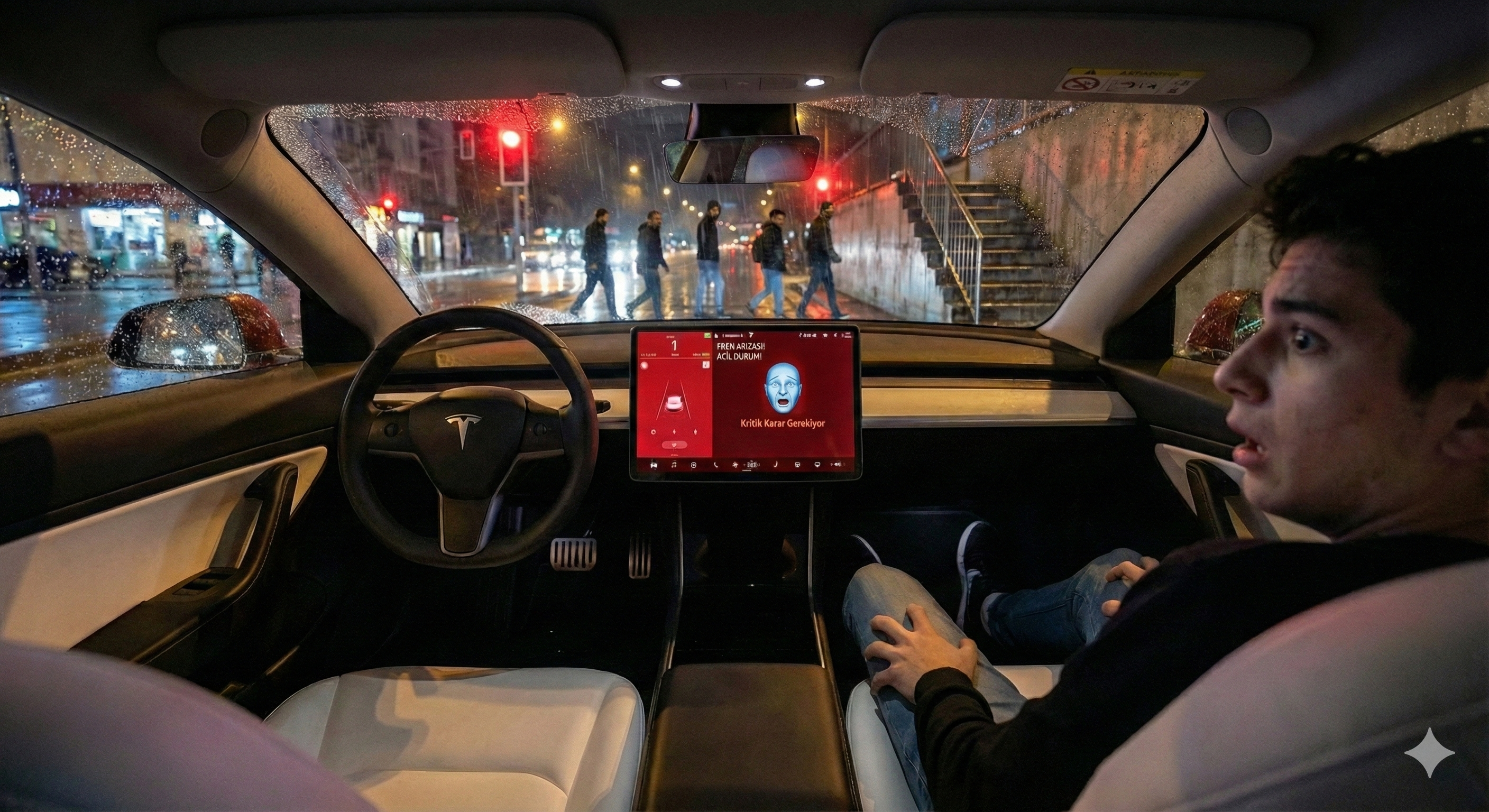 Fren patlaması - uyarı